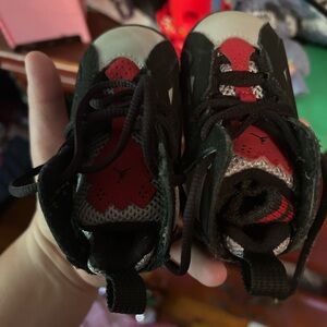 Kids Black and Red Athletic Shoes